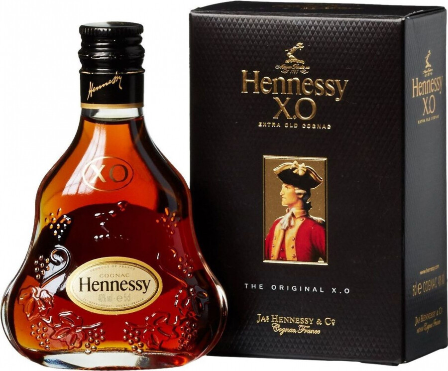 Cognac Hennessy X.O., with gift box, 50 ml Hennessy X.O., with