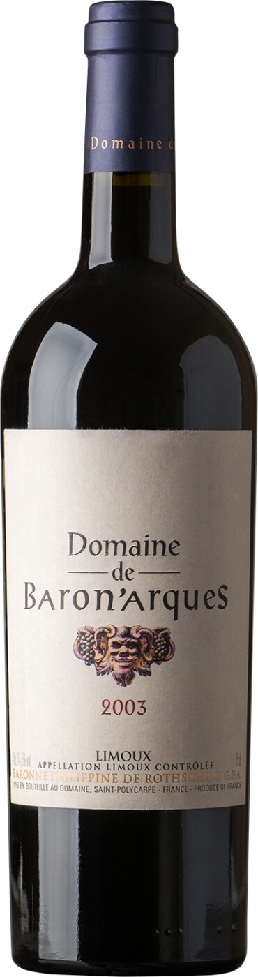 Wine Domaine de Baron'arques, Limoux AOC, 2003, 750 ml Domaine de