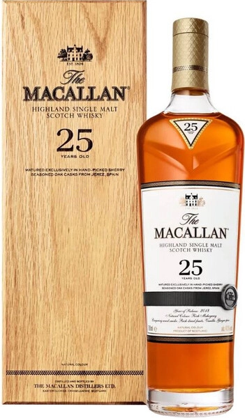 Виски The Macallan 25 Year «Sherry Oak», в деревянной коробке, 0.7