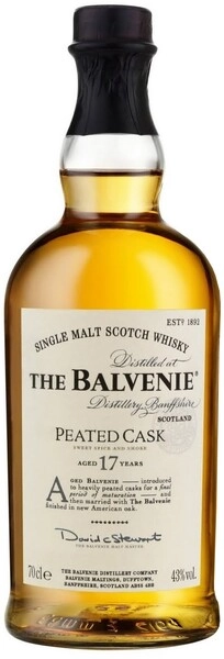 Виски «Balvenie» Peated Cask, 17 Years Old, в тубе, 0.7 л — купить