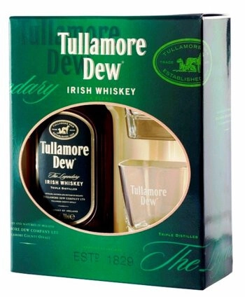 Whisky Tullamore Dew, gift box with 2 glasses, 700 ml Tullamore