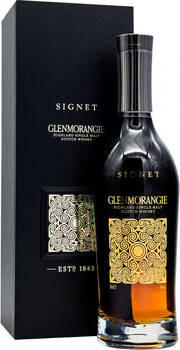 На фото изображение Glenmorangie, Signet, in gift box, 0.7 L (Гленморанджи, Сигнет, в подарочной коробке в бутылках объемом 0.7 литра)