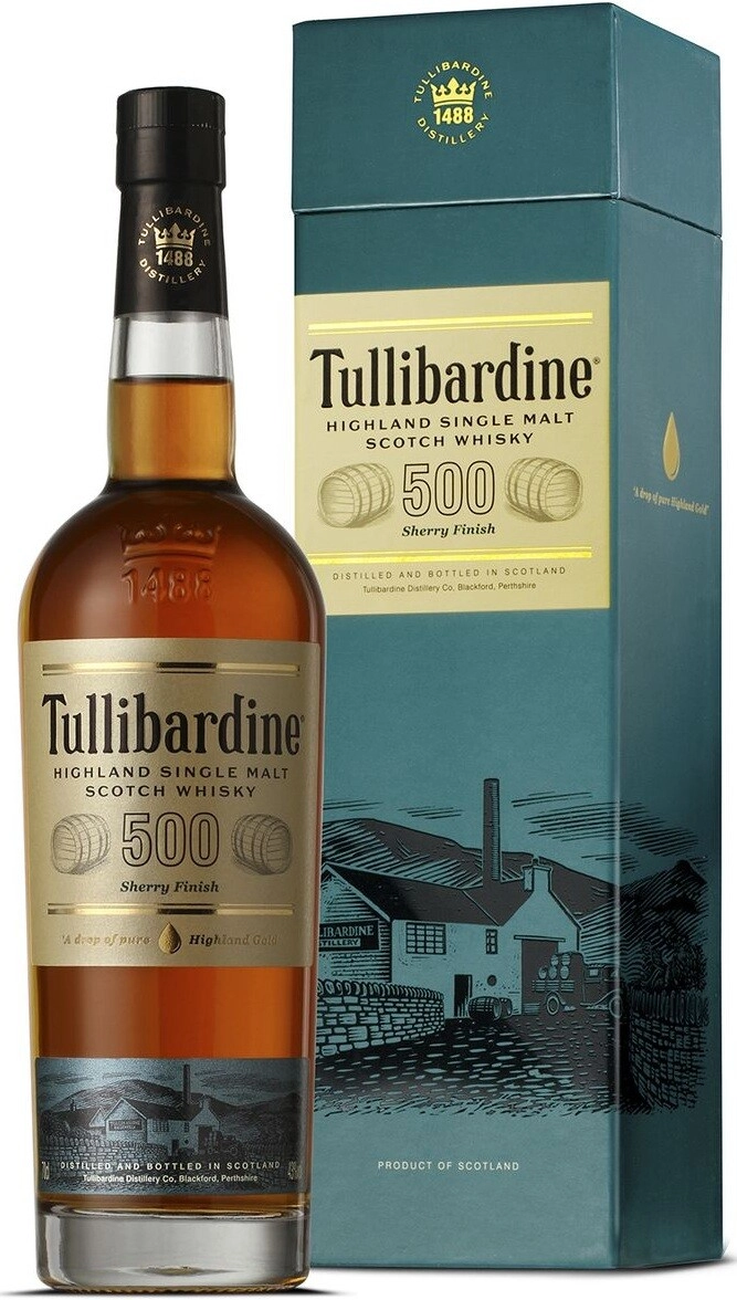 Whisky Tullibardine, 500 Sherry Finish, gift box, 700 ml