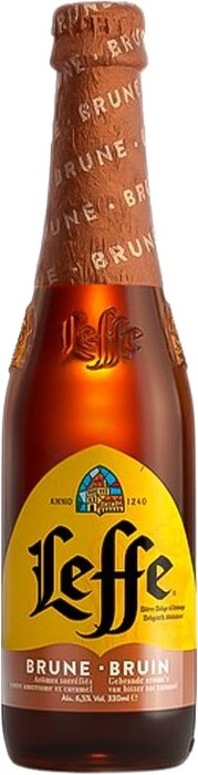 На фото изображение Leffe Brune, 0.33 L (Леффе Брюне объемом 0.33 литра)