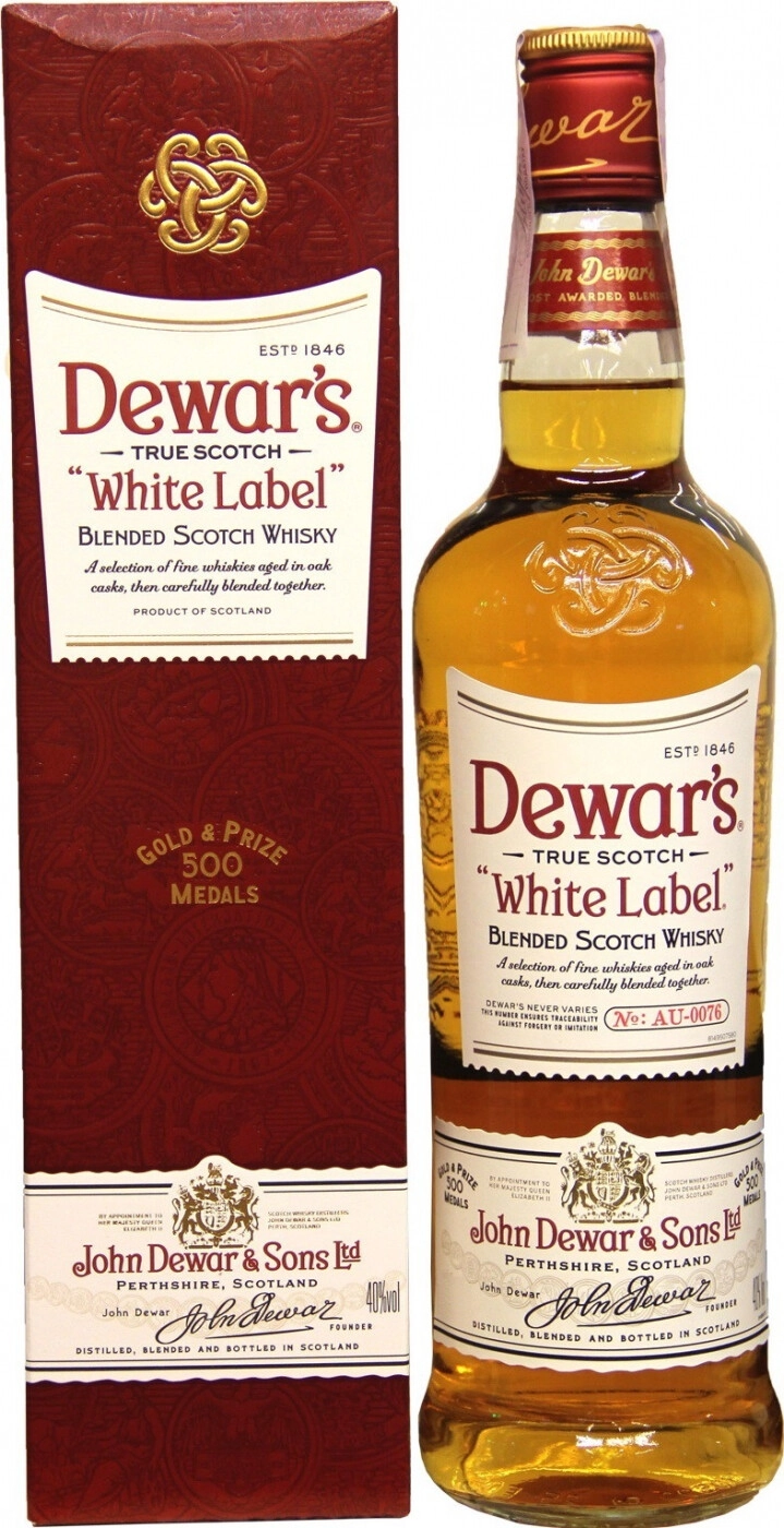 Whisky Dewar's White Label, gift box, 1000 ml Dewar's White Label