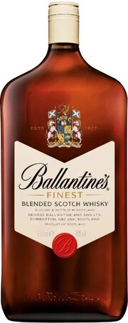 На фото изображение Ballantines Finest, 4.5 L (Баллантайнс Файнест в бутылках объемом 4.5 литра)
