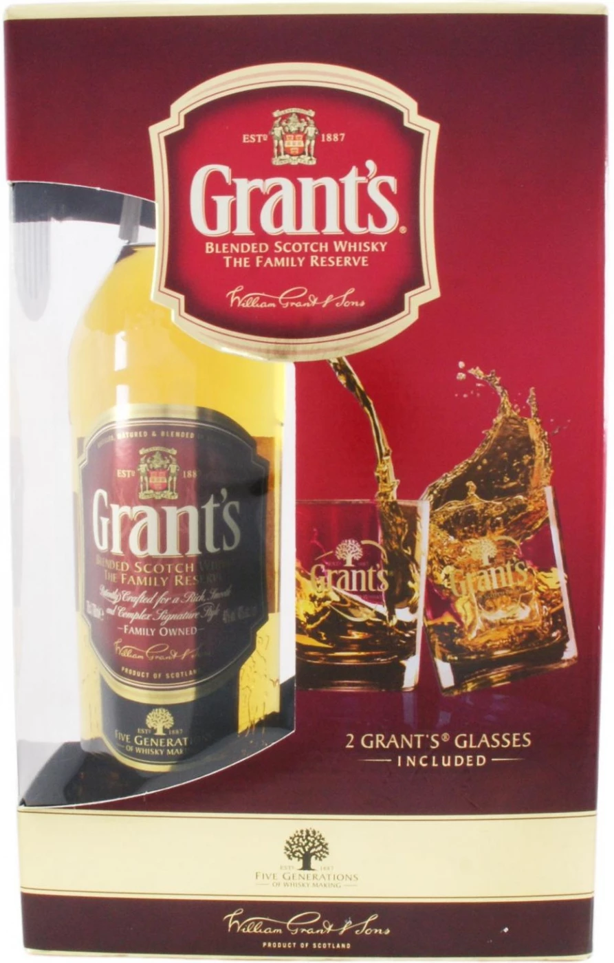 Set William Grant and Sons, Grant's Family Reserve, gift box with