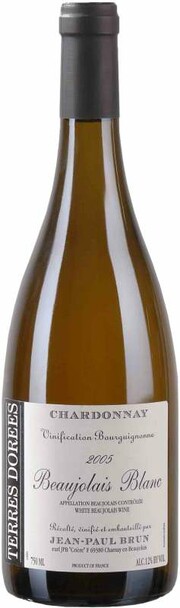 На фото изображение Beaujolais Blanc AOC Fermentee En Futs De Chene, 2005, 0.75 L (Божоле Блан (Ферментация в дубовых бочках) объемом 0.75 литра)