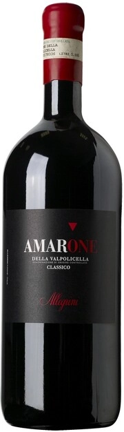 На фото изображение Allegrini, Amarone della Valpolicella Classico DOC, 2009, 1.5 L (Аллегрини, Амароне делла Вальполичелла Классико, 2009 объемом 1.5 литра)