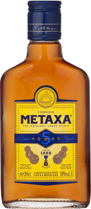 На фото изображение Metaxa 5*, 0.2 L (Метакса 5* объемом 0.2 литра)