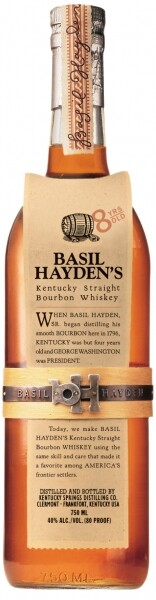 In the photo image Basil Haydens aged 8 years, with box, 0.75 L