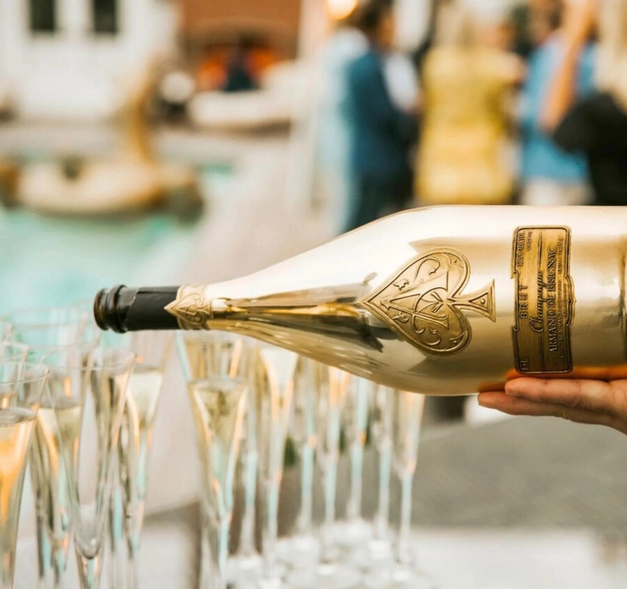Champagne Armand de Brignac Brut Gold, wooden box, 750 ml Armand