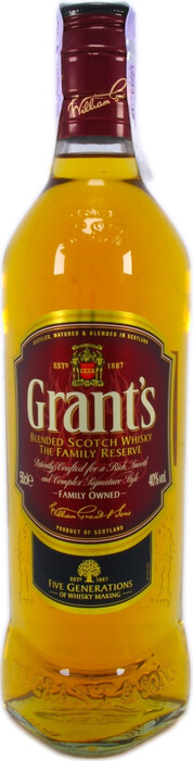 На фото изображение Grants Family Reserve, 0.5 L (Грантс Фэмили Резерв в бутылках объемом 0.5 литра)