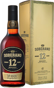 Испанский бренди Soberano 12, gift box, 0.7 л