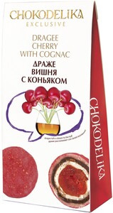 Chokodelika, Dragee Cherry with cognac, gift box, 100 g