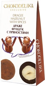 Chokodelika, Dragee Hazelnut with spices, gift box, 100 g