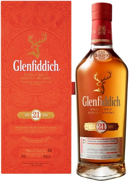 Виски Glenfiddich 21 Years Old, gift в подарочной коробке, 0.75 л