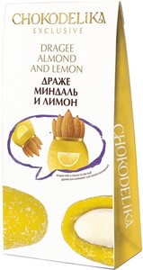 Chokodelika, Dragee Almond and lemon, gift box, 100 g