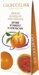 Chokodelika, Dragee Kumquat and orange, gift box, 100 g