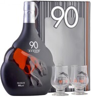 Meukow, 90 Proof, gift box with 2 glasses, 0.7 L