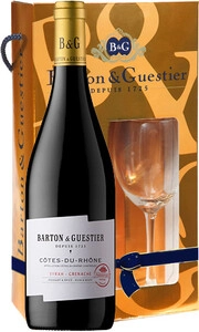 Barton & Guestier, Passeport Cotes-du-Rhone AOC, gift box with glass