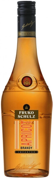 На фото изображение Fruko Schulz Apricot Brandy, 0.7 L (Фруко Шульц Абрикос Бренди объемом 0.7 литра)