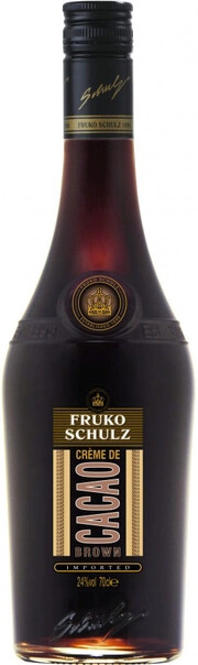 На фото изображение Fruko Schulz Creme De Cacao Brown, 0.7 L (Фруко Шульц Крем де Какао Браун объемом 0.7 литра)
