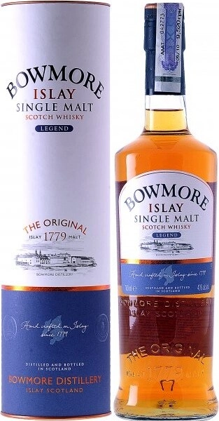 Whisky Bowmore, Legend Islay Single Malt, gift tube, 700 ml