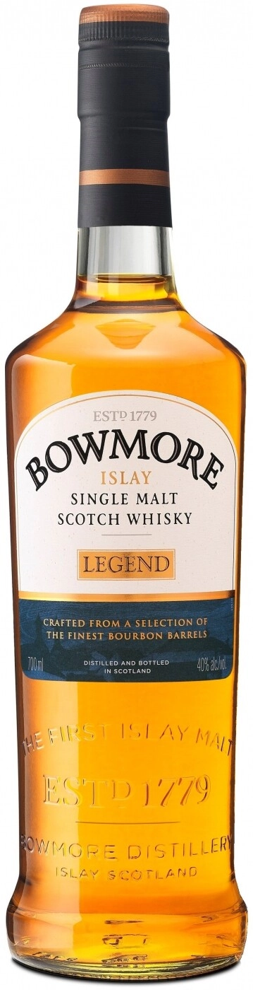 Whisky Bowmore, Legend Islay Single Malt, gift tube, 700 ml