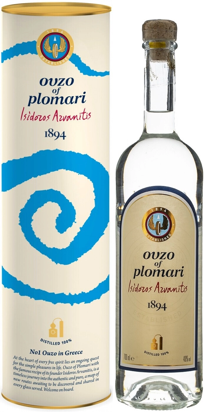 Водка Isidoros Arvanitis, Ouzo Plomari, в тубе, 0.7 л — купить водку  Исидорос Арванитис, Узо Пломари, in tube, 700 мл – цена 2800 руб в Winestyle