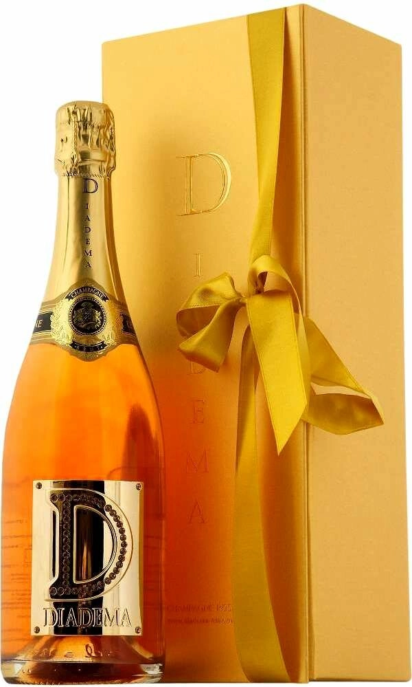 Champagne Diadema Rose Brut, AOC, 2002, gift box, 750 ml Diadema