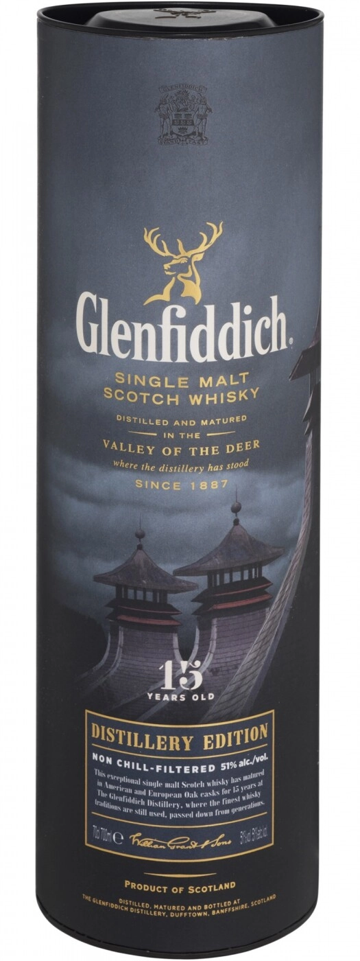 Whisky Glenfiddich 15 Years Old Distillery Edition, in tube, 700