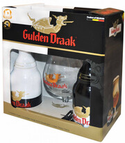 Gulden Draak & Gulden Draak 9000 Quadruple, gift box with glass, 0.33 л