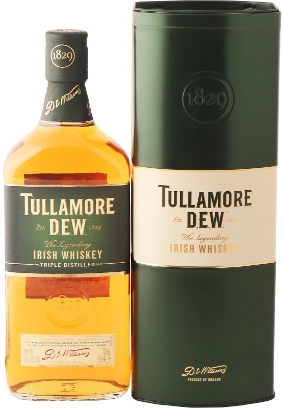 Whisky Tullamore Dew, gift tube, 700 ml Tullamore Dew, gift tube