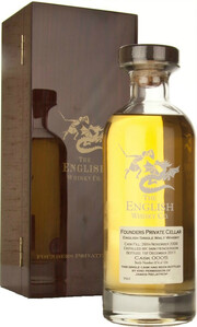 На фото изображение English Whisky, Single Malt Founders Private Cellar, 0.7 L (Инглиш Виски, Сингл Молт Фаундерс Прайвит Селлар в бутылках объемом 0.7 литра)