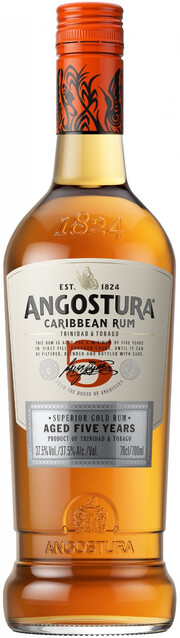 In the photo image Angostura Aged 5 Years, 0.7 L