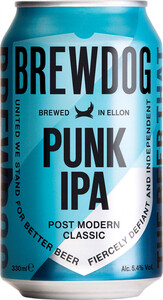 Шотландское пиво BrewDog, Punk IPA, in can, 0.33 л