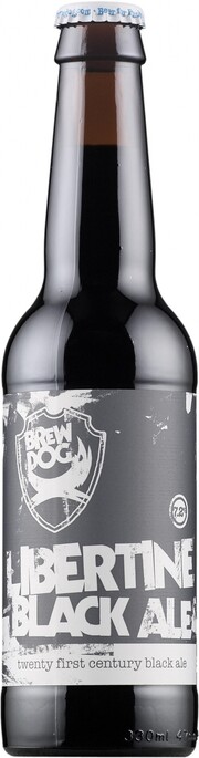 In the photo image BrewDog, Libertine Black Ale, 0.33 L