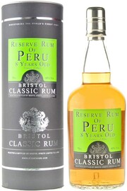 Bristol Classic Rum, Reserve Rum of Peru, 8 Years Old, in tube, 0.7 л