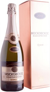 Московское Классическое Шампанское, Брют, в подарочной упаковке