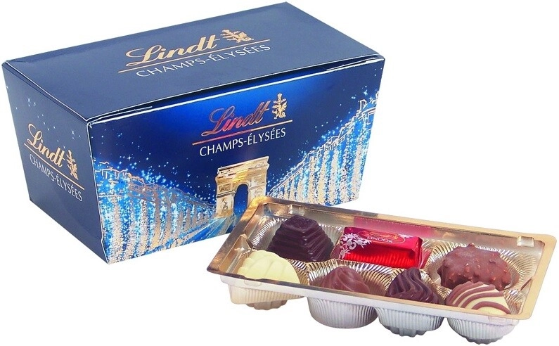Lindt promotional chocolate: corporate gift Champs-Elysée