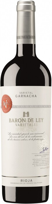 In the photo image Baron de Ley, Varietales Garnacha, Rioja DOC, 2012, 0.75 L