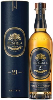 In the photo image Royal Brackla 21 Years Old, in tube, 0.7 L