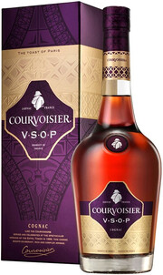 In the photo image Courvoisier VSOP, with box, 1 L