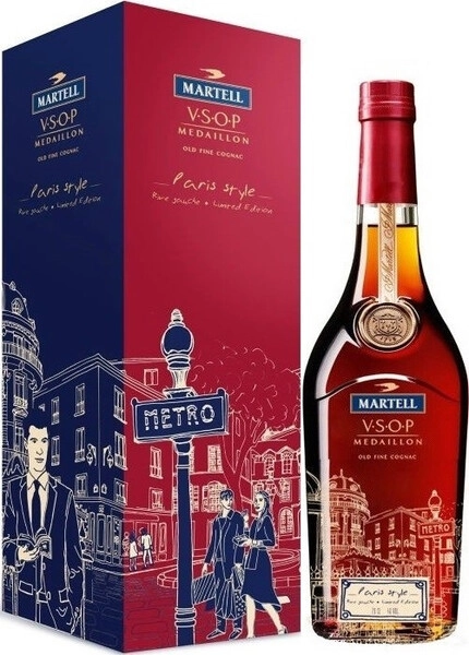 Коньяк «Martell» VSOP, «Paris style», в подарочной коробке, 0.7 л