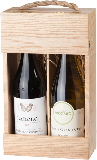 In the photo image France, Italy Two bottles gift set