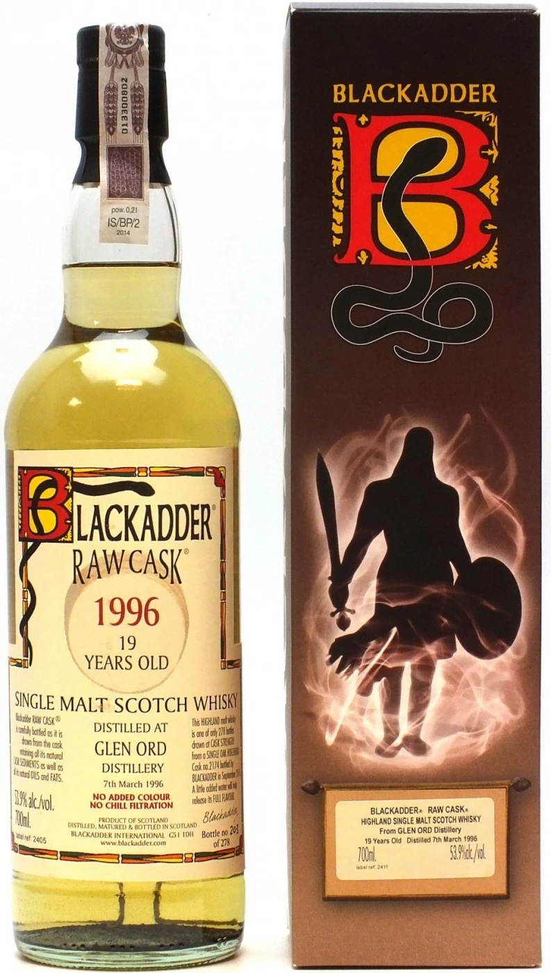 Whisky Blackadder, Raw Cask Glen Ord, 19 Years Old, 1996, gift box