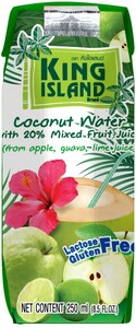 King Island Coconut Water with juice (apple, guava, lime), 250 мл