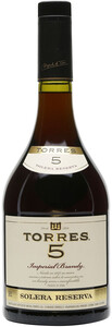 Испанский бренди Torres 5 Solera Reserva, 0.5 л