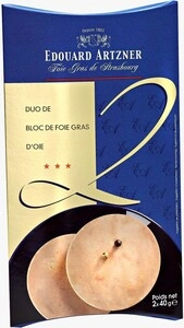 Edouard Artzner, Bloc de Foie Gras dOie (2x40g), cartoon box, 80 g